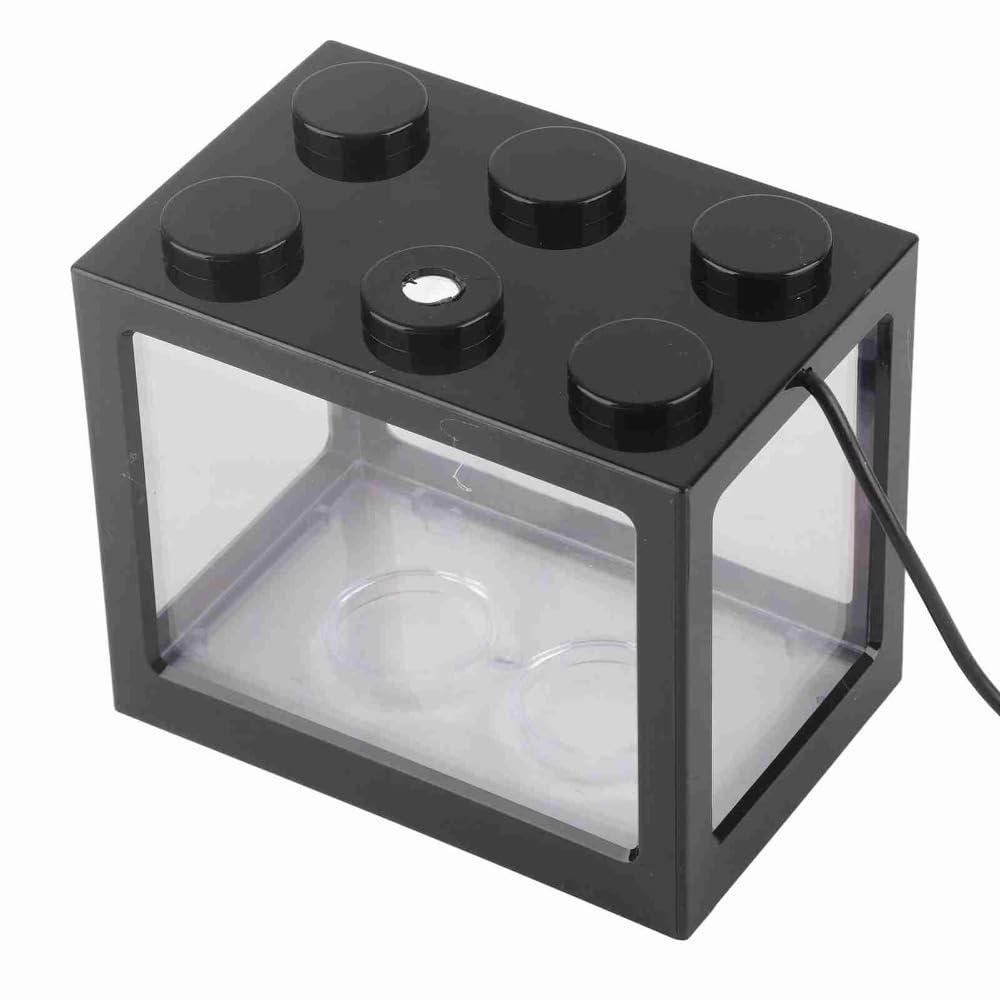 Mini USB LED Aquarium Fish Bowl Plastic Tank with White Light Y990917