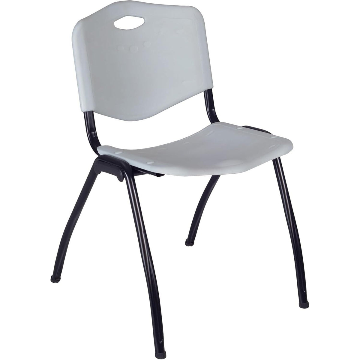 Round Breakroom Table Set with 4 Chairs Grey F829529