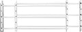 White 3-Bars Adjustable Width Window Safety Guard N94122
