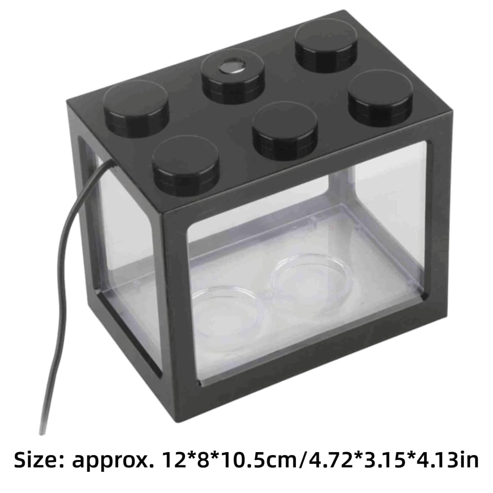 Mini USB LED Aquarium Fish Bowl Plastic Tank with White Light Y990917