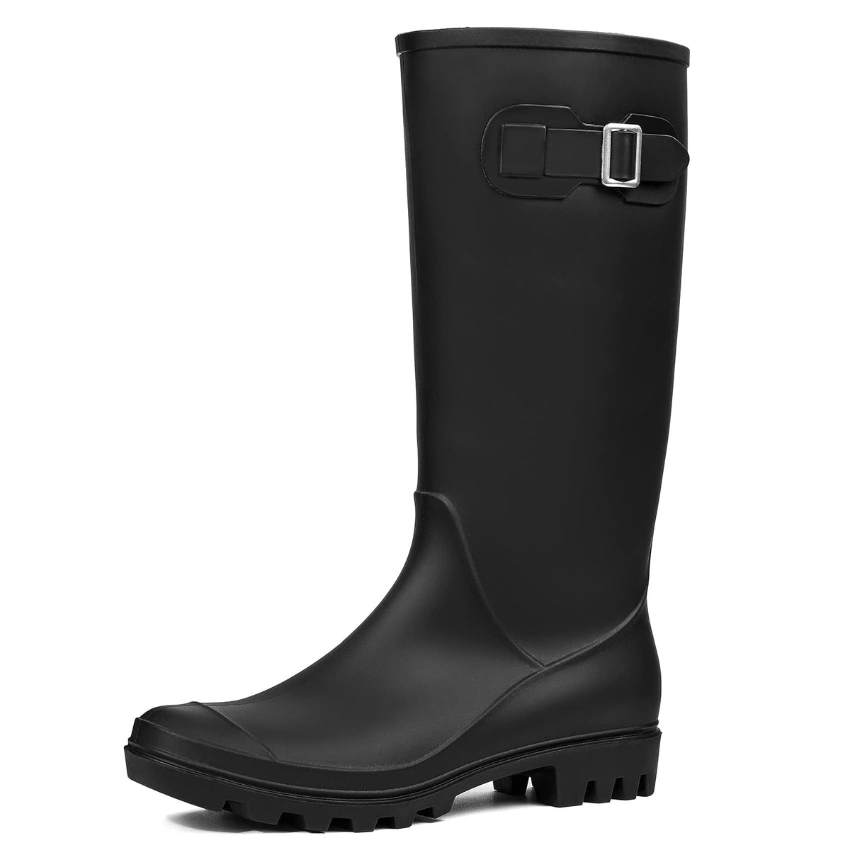 Women's Tall Waterproof Rubber Wide Calf Rain Boots V974320