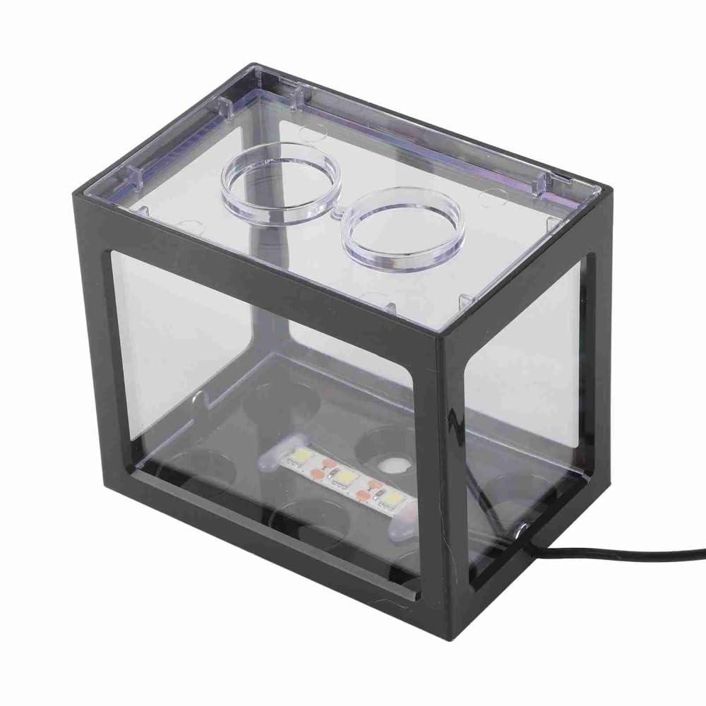 Mini USB LED Aquarium Fish Bowl Plastic Tank with White Light Y990917