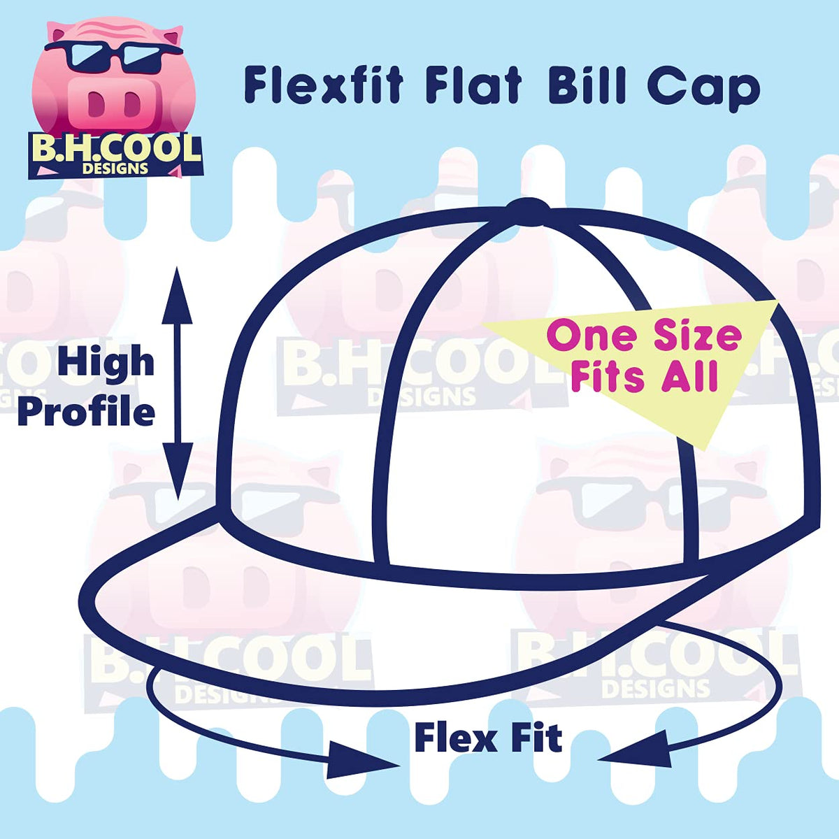 Flat Bill Fitted Hat M457942