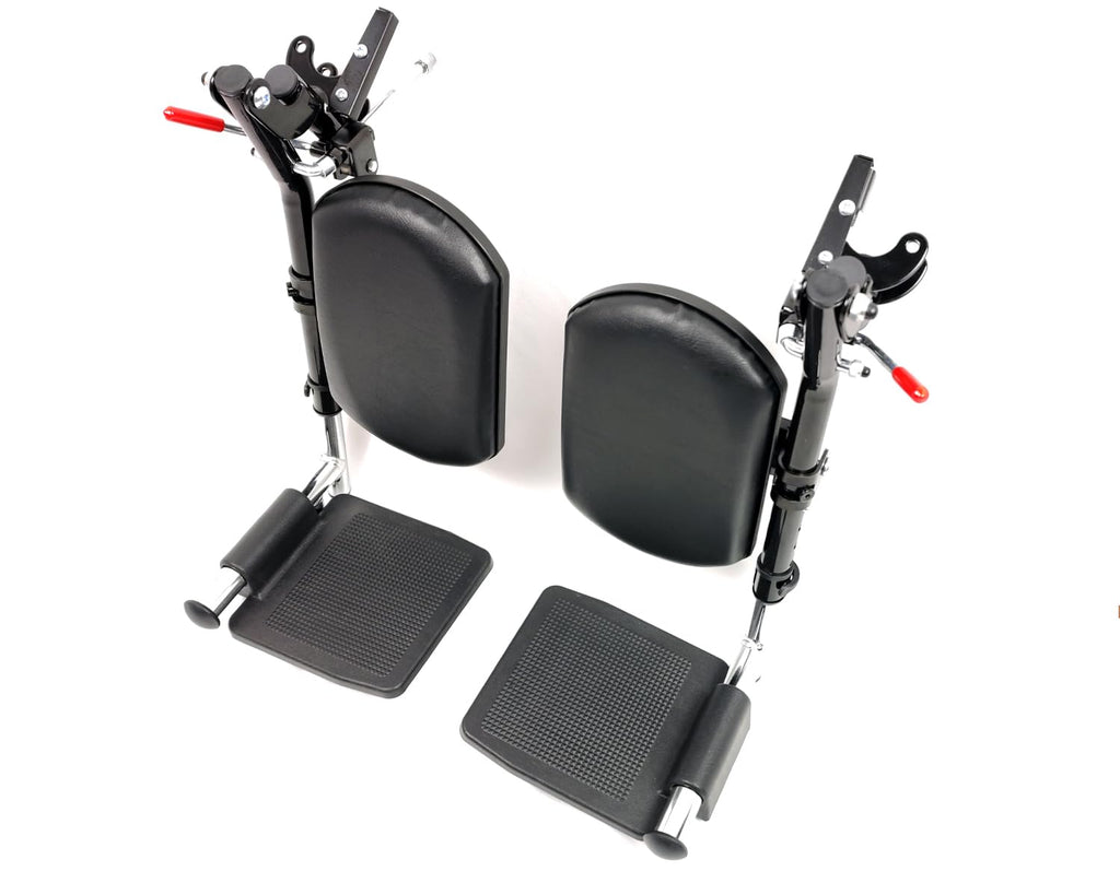 Wheelchair Elevating Leg Rests with Padded Calf Pad and Composite Footplates, 1 Pair U918