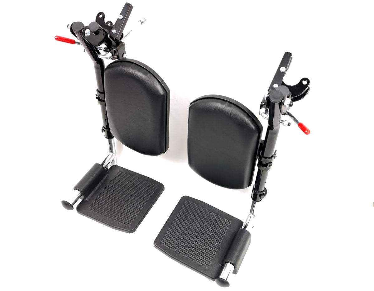 Wheelchair Elevating Leg Rests with Padded Calf Pad and Composite Footplates, 1 Pair U918