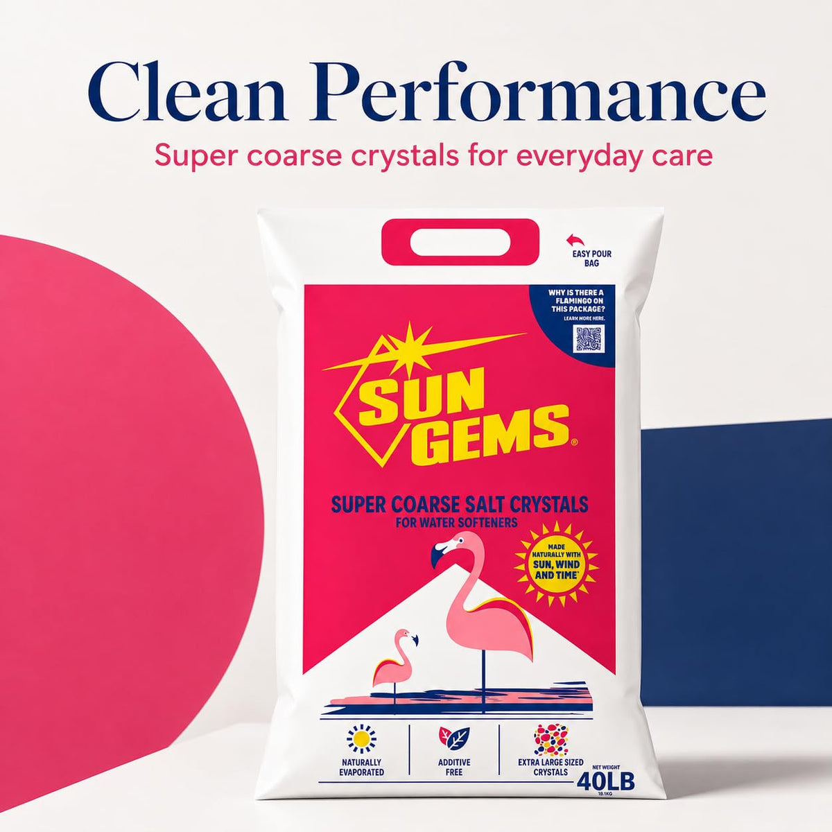 Super Coarse Water Softener Salt Crystals 40 lb M861864
