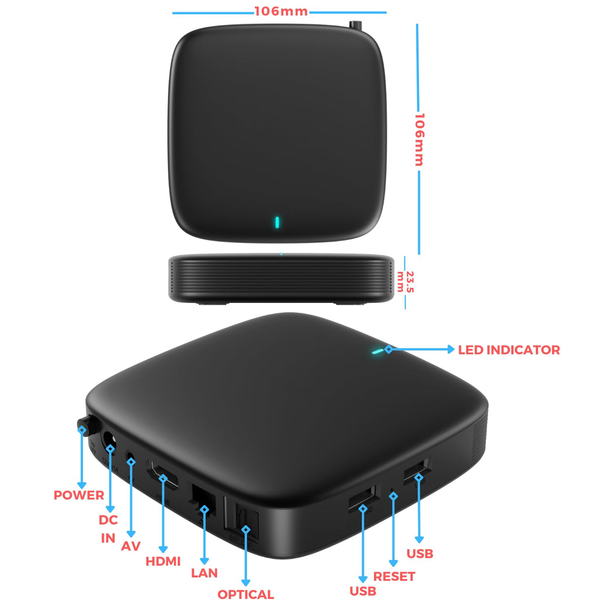 4K Streaming Media Player with Voice-Control Remote Y766