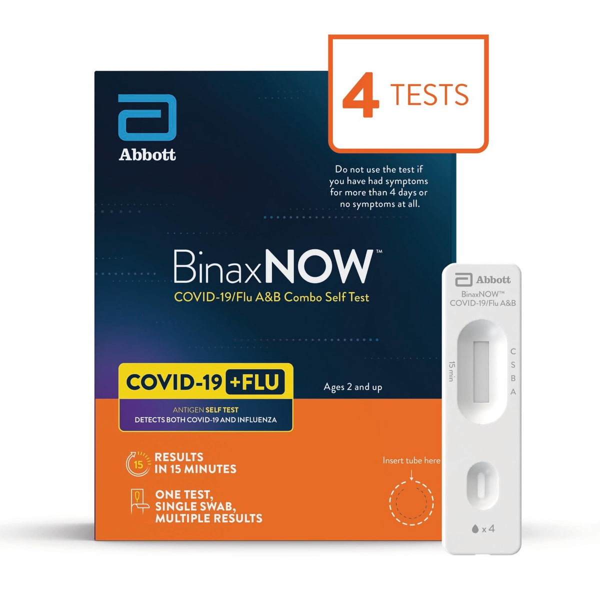 COVID-19/Flu A&B Combo Self Test, 4 Tests N35271