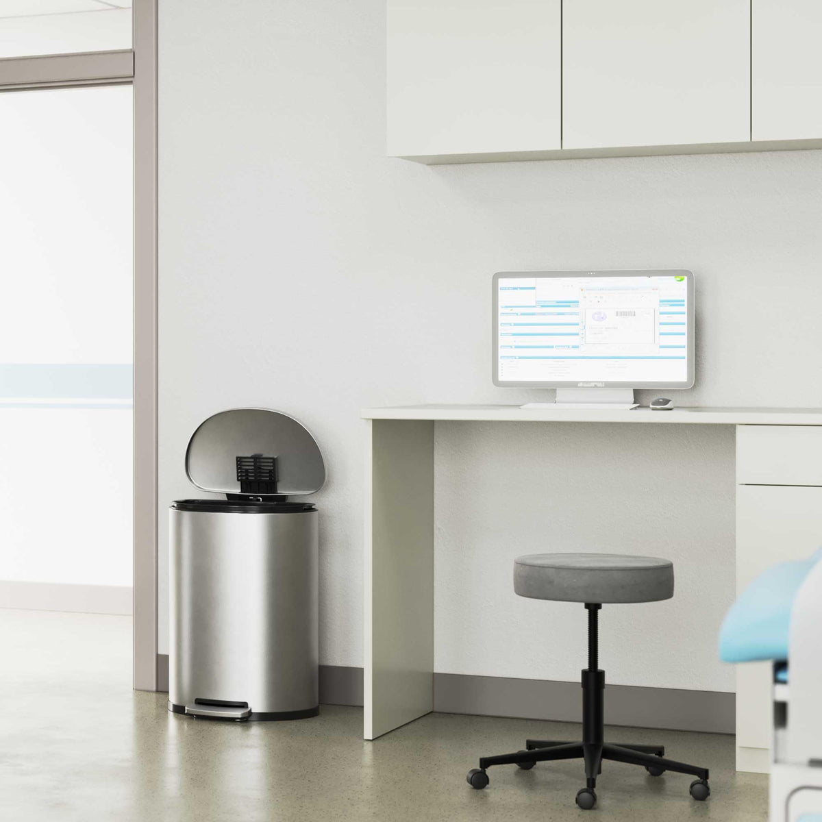 50L Stainless Steel Step Trash Can with Odor Filter and Removable Bucket Y74643