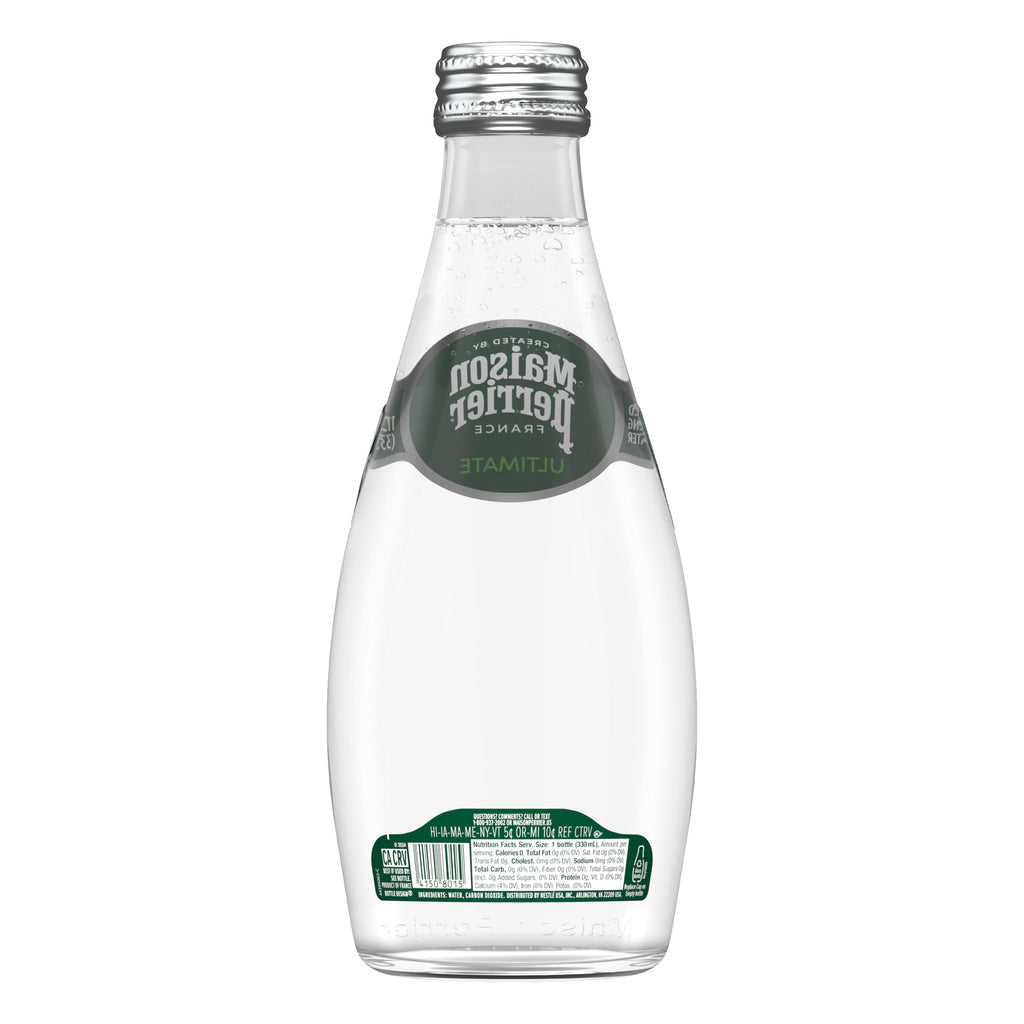 Unflavored Sparkling Water 4 Pack Glass Bottle 11.15 fl oz L338736