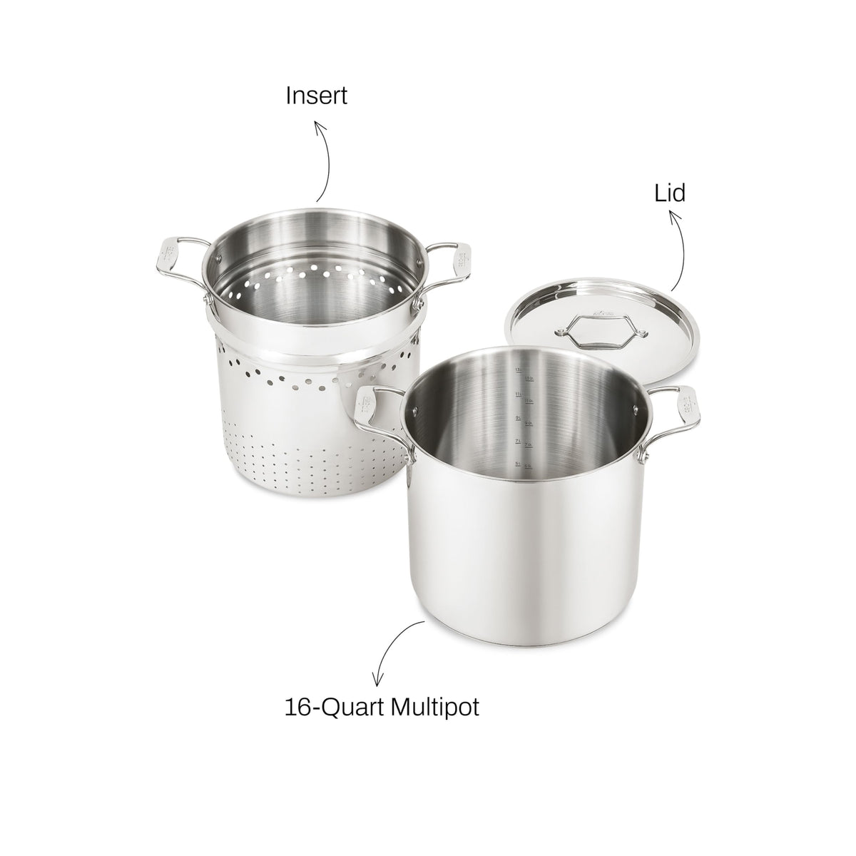 16 Qt Multipot with Strainer Insert & Lid D96849