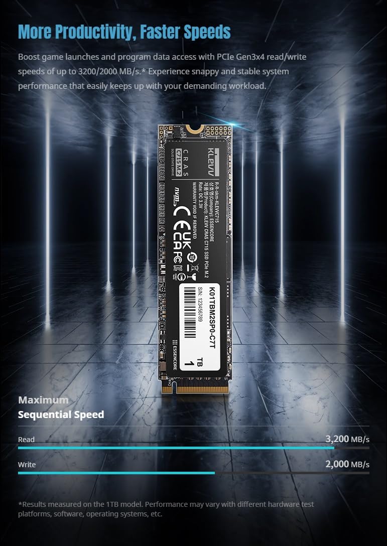512GB M.2 2280 NVMe PCIe Gen3x4 U9680