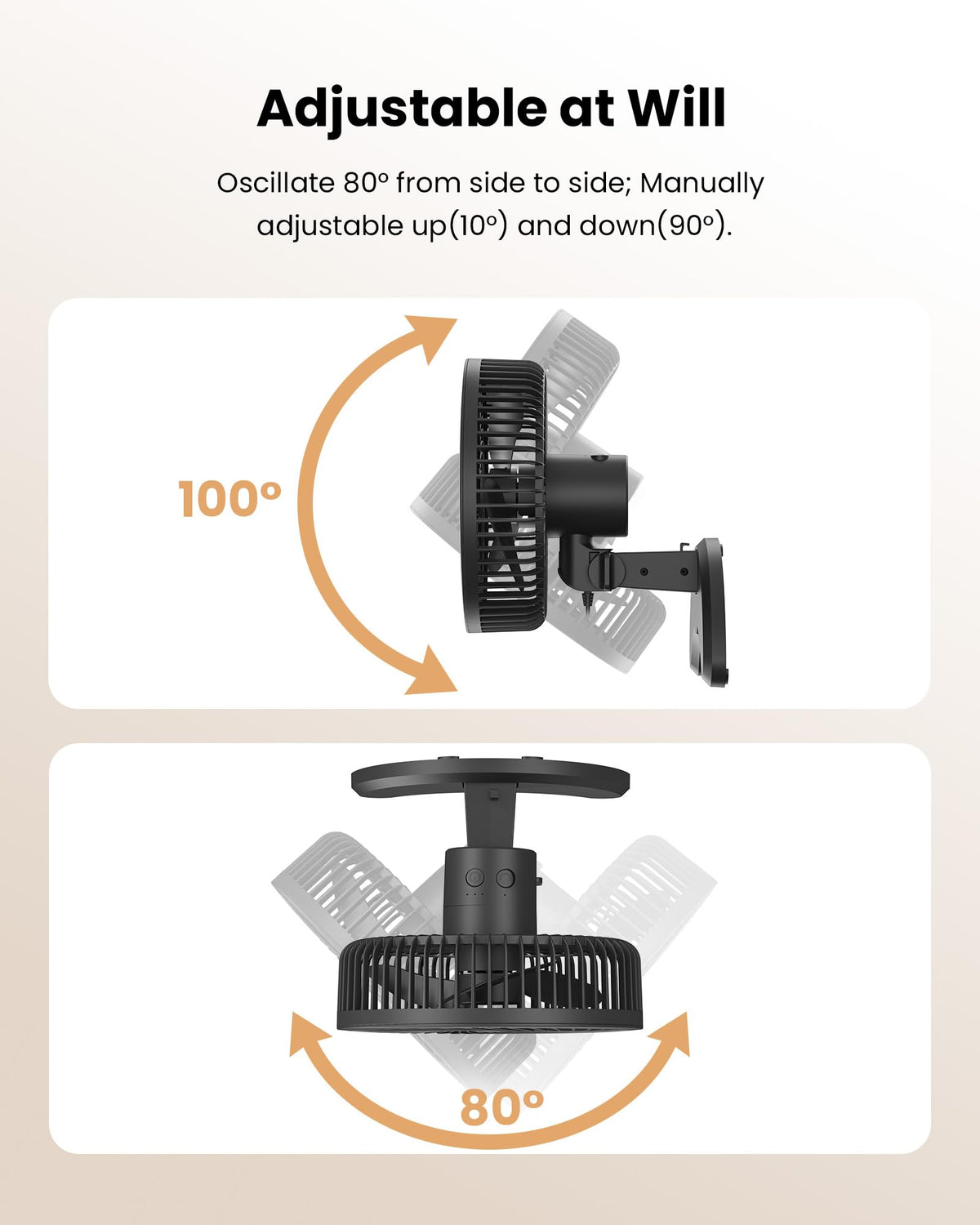 8'' Wall Mount Fan with Timer P64266