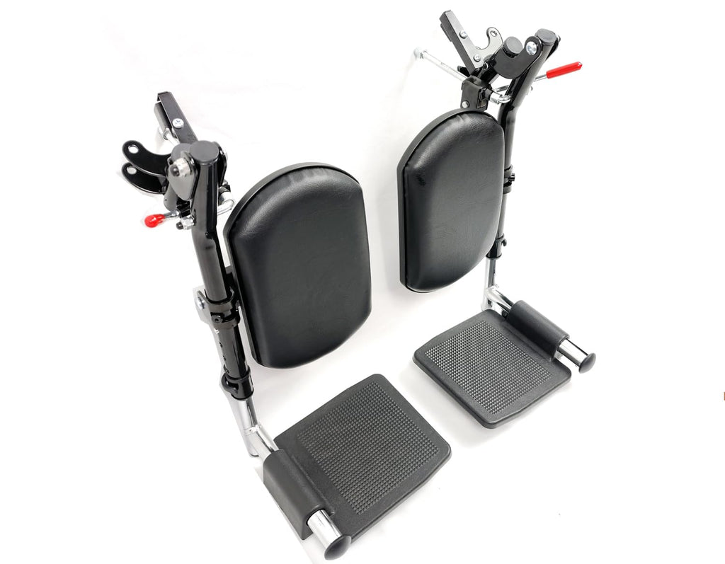 Wheelchair Elevating Leg Rests with Padded Calf Pad and Composite Footplates, 1 Pair U918