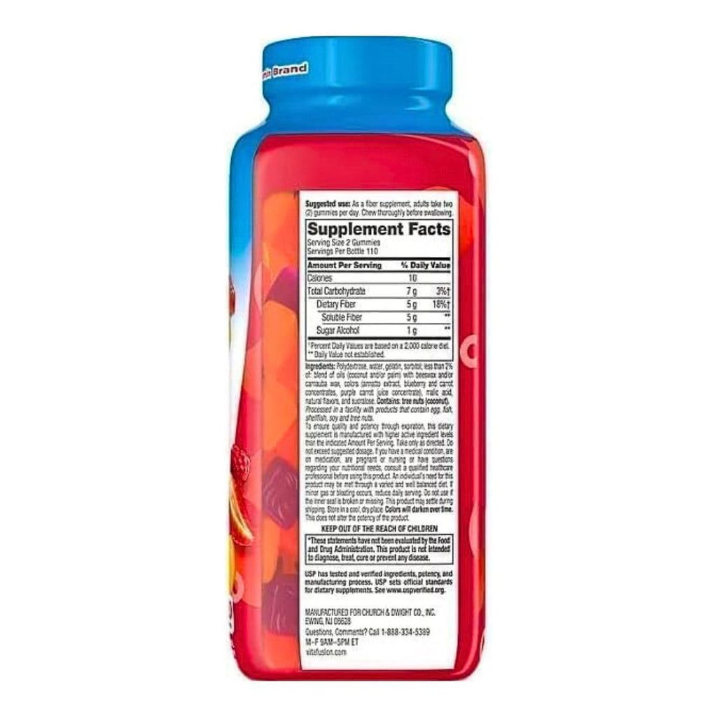 Sugar Free Peach Raspberry BlackBerry Fiber Gummies 220 Count 2 Pack V12397