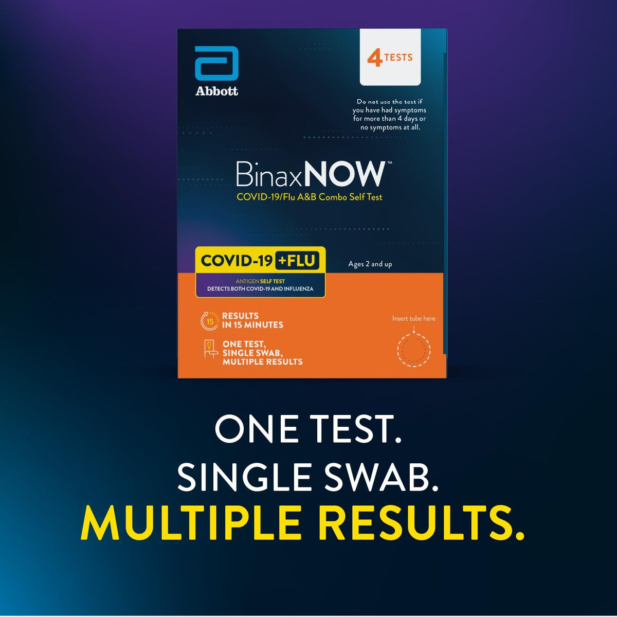 COVID-19/Flu A&B Combo Self Test, 4 Tests N35271