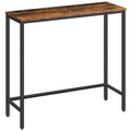 Narrow Console Table, Rustic Brown and Black I61233