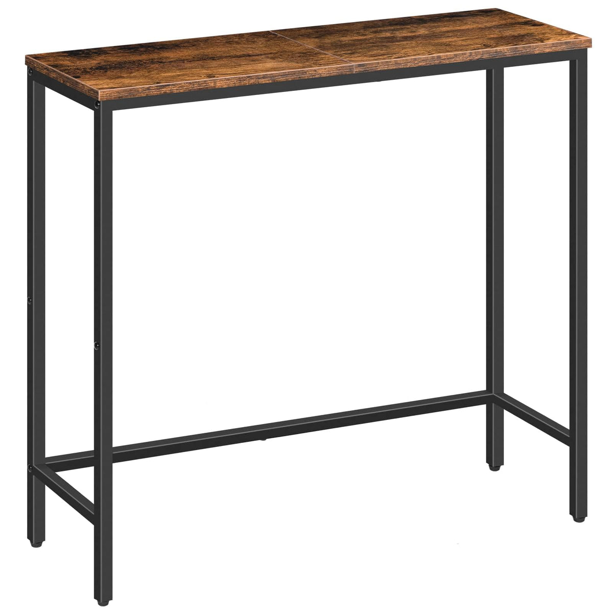 Narrow Console Table, Rustic Brown and Black I61233