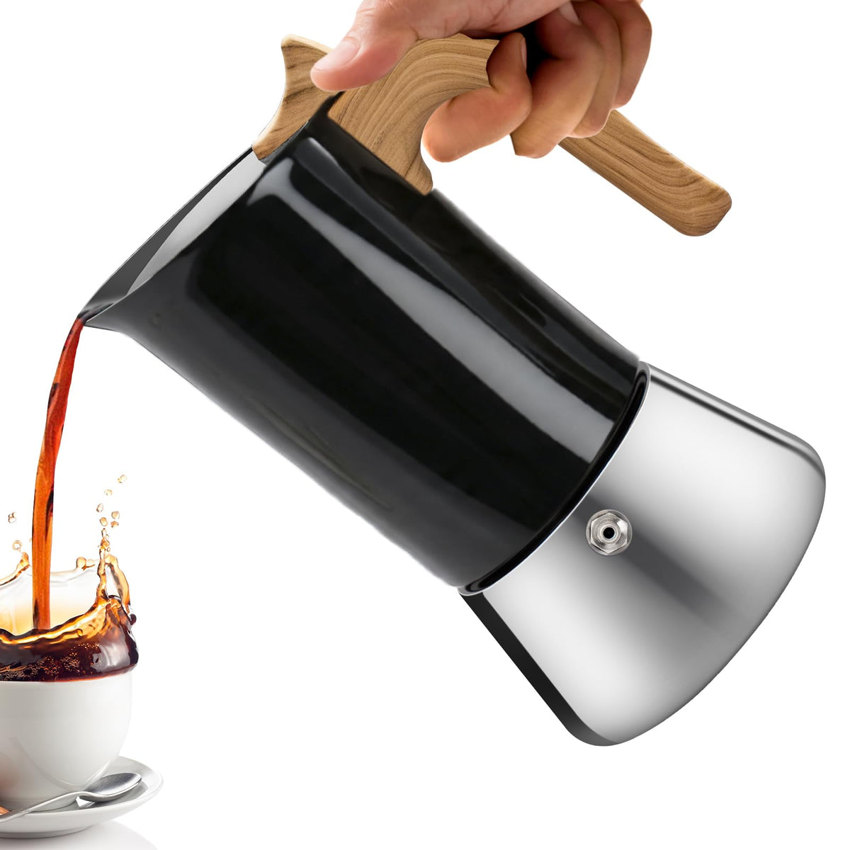 12 Cup 304 Stainless Steel Moka Pot T801