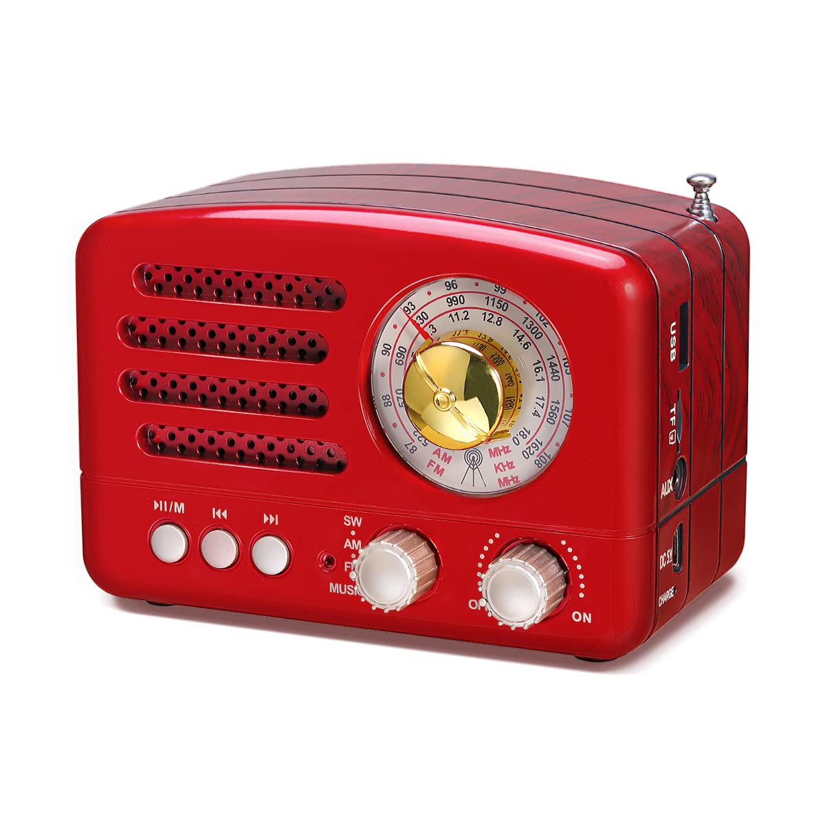 Retro Vintage AM FM Radio with Bluetooth Speaker E484765