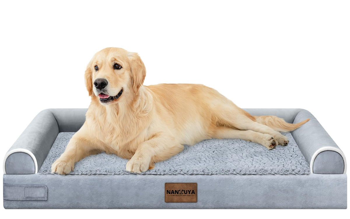 Light Grey 36 x 27 Inch Orthopedic Dog Bed I160