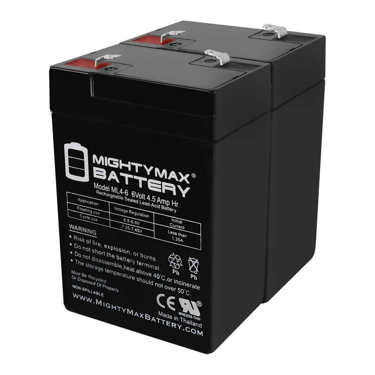 6V 4.5AH Replacement Battery 2 Pack F464337