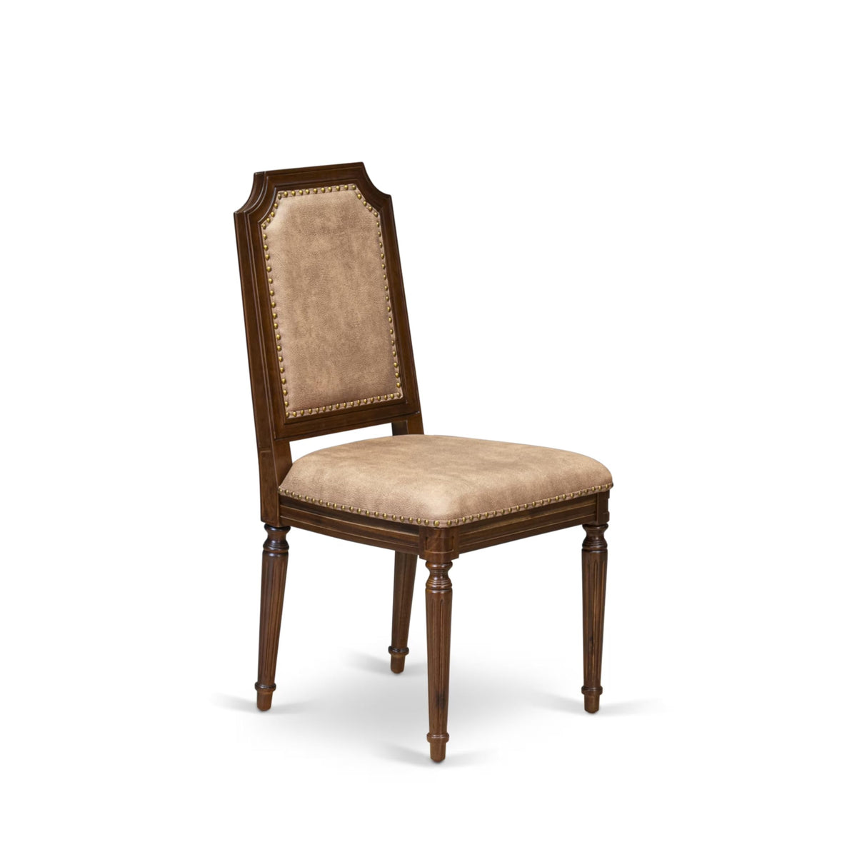 9 Piece Kitchen Table Set with 8 Beige Polyester Chairs T115