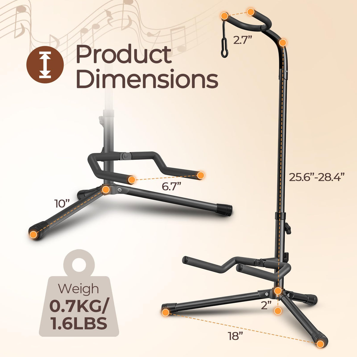 Adjustable Folding Guitar Stand K171