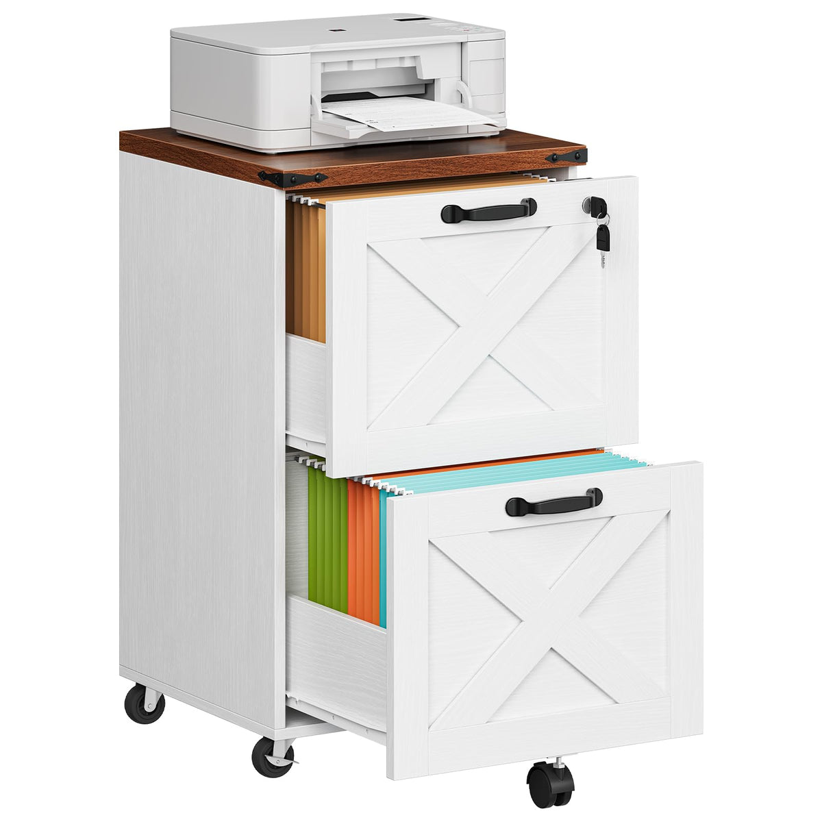 2 Drawer Locking Wood File Cabinet U74327