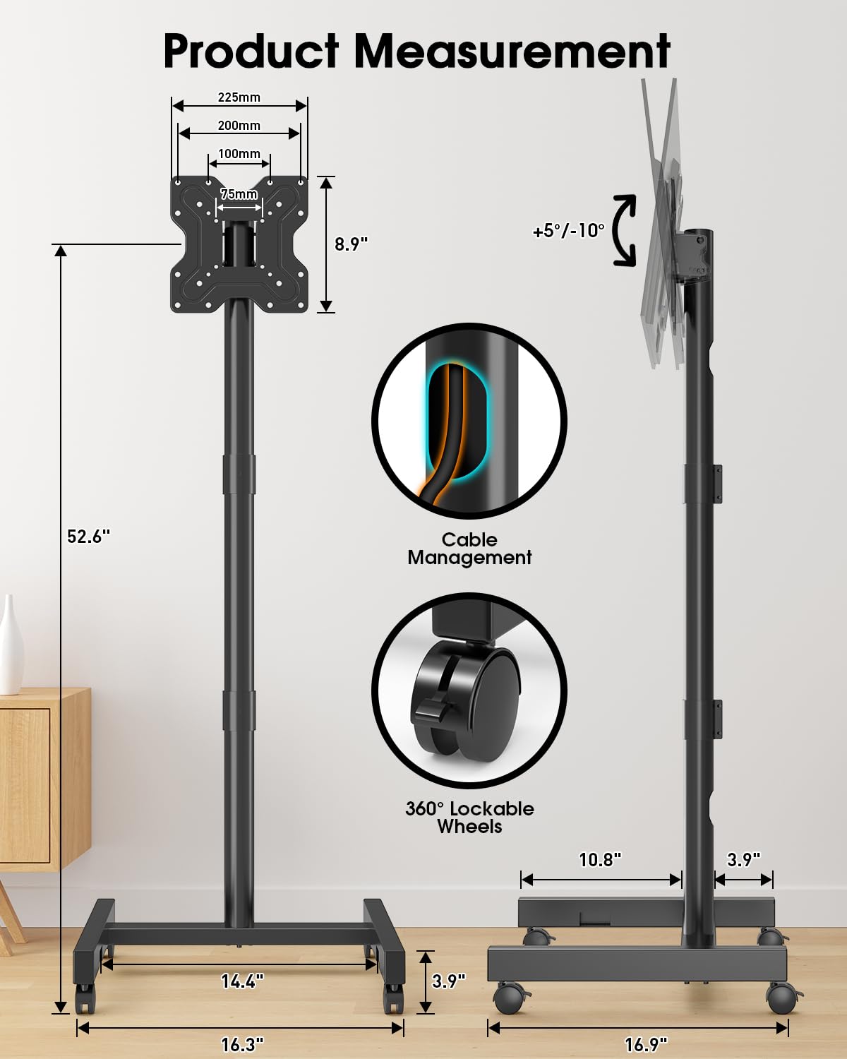 Rolling TV Stand for 13-50 Inch TVs L54367