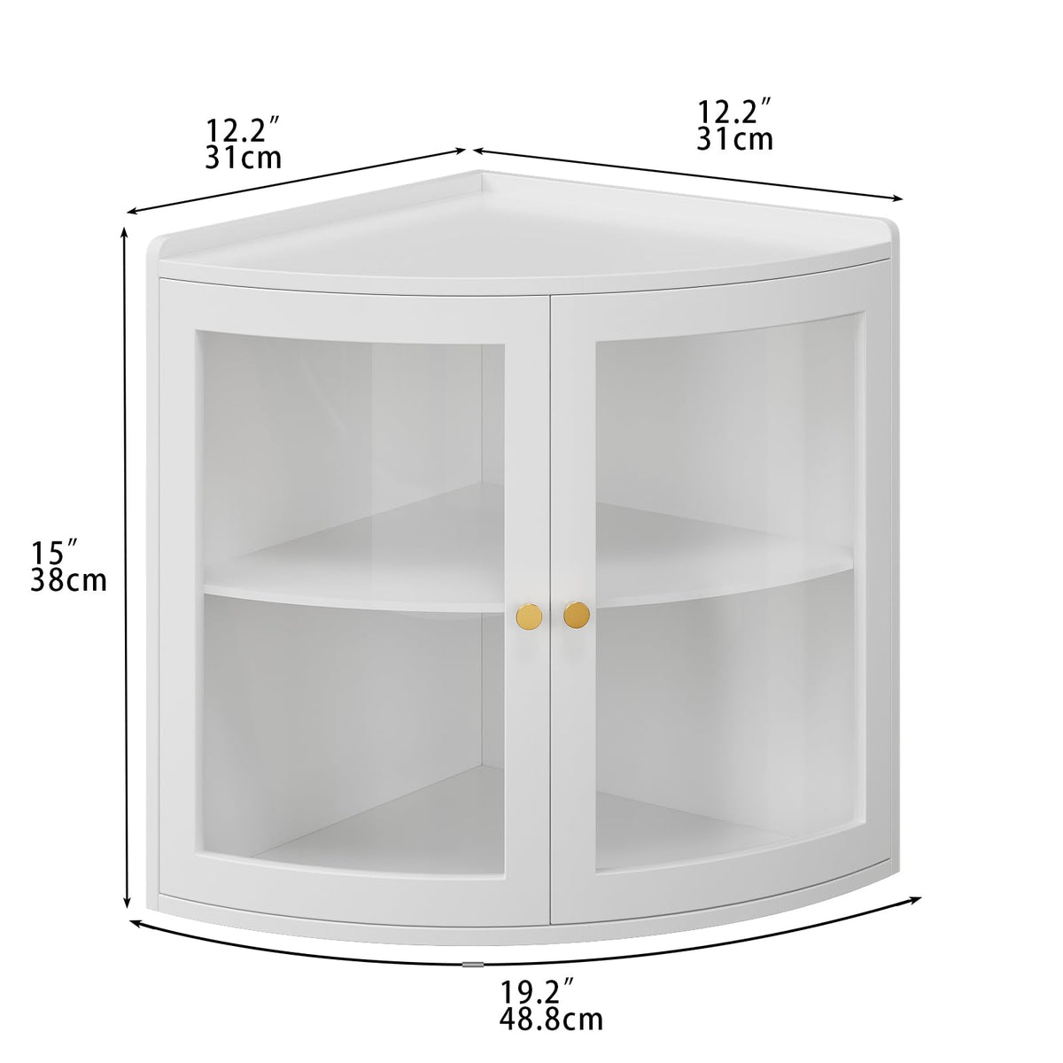 White Double Layer Large Bread Box with Acrylic Doors T157123