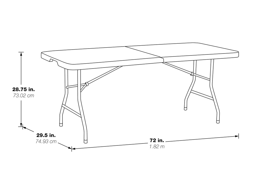 Resin 6 Feet Folding Table B831338