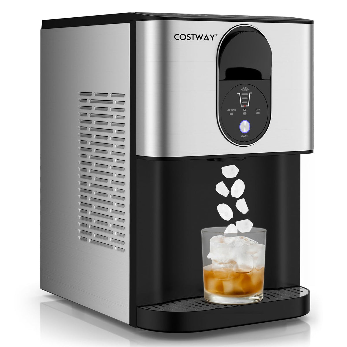 Self Dispensing Nugget Ice Maker Countertop 56Lbs/24H L256