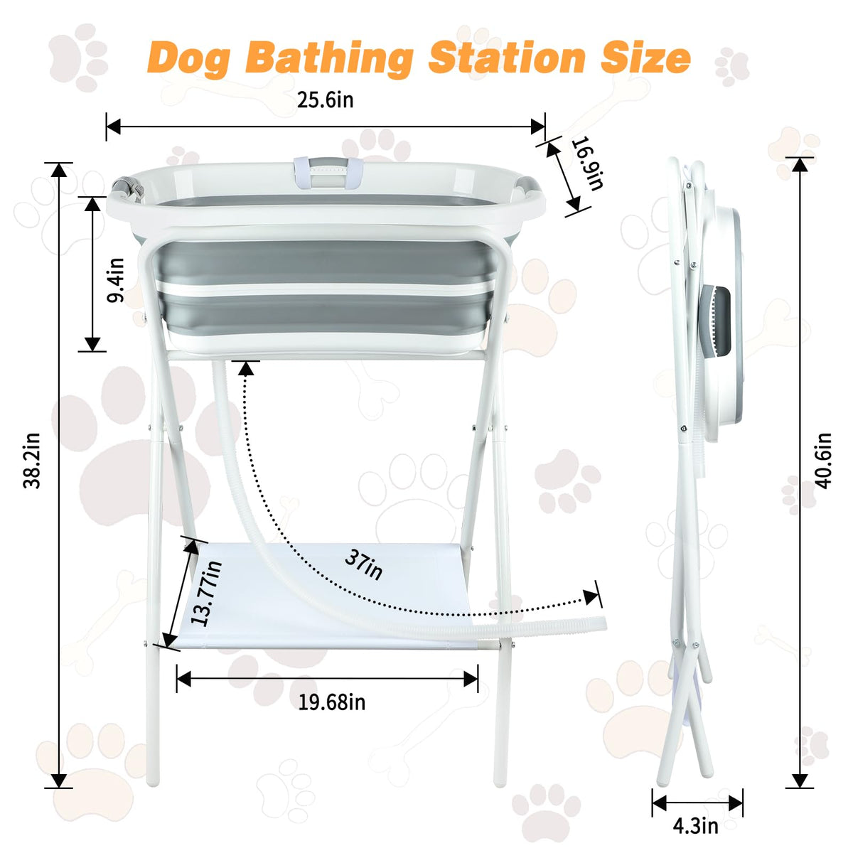 Portable Collapsible Dog Bathtub E1311