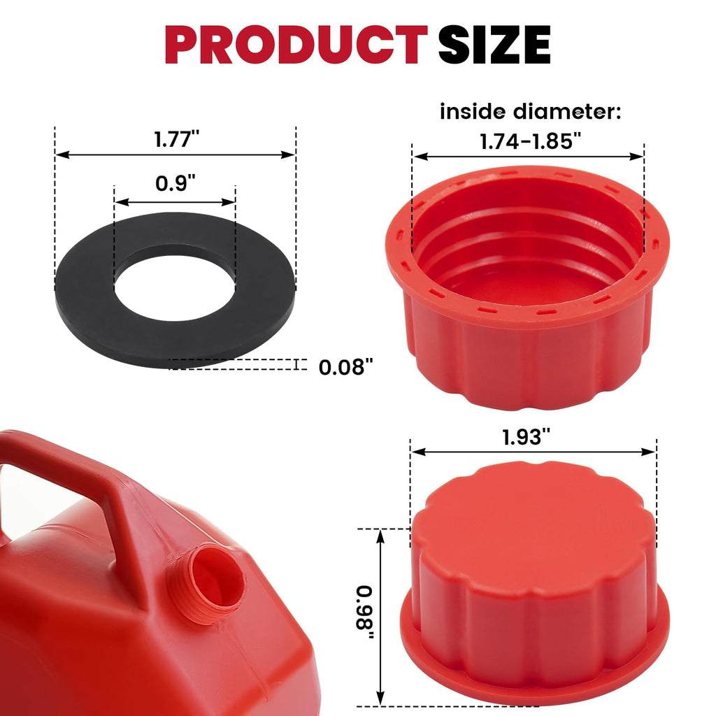 4 Pack 5 Gallon Gas Can Replacement Caps L684336