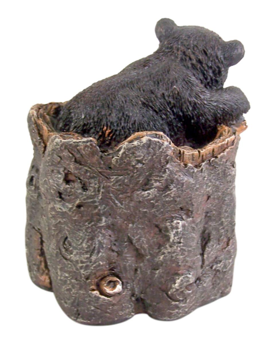 Black Bear Coaster Holder With 4 Coaster Set U78950