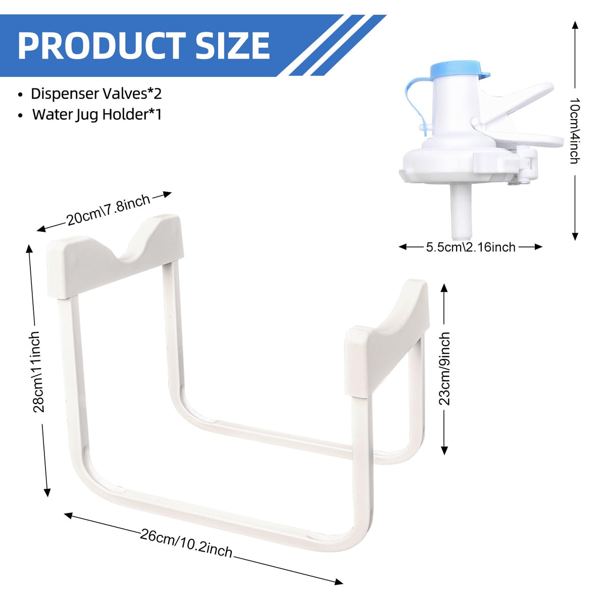 5 Gallon Detachable Metal Water Dispenser Stand and 2 Valves V507393