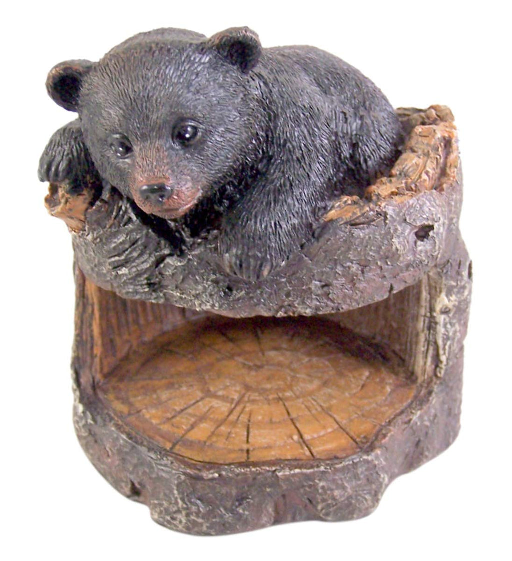 Black Bear Coaster Holder With 4 Coaster Set U78950