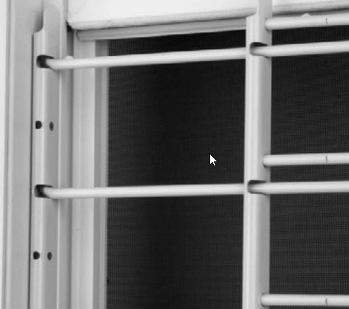 White 3-Bars Adjustable Width Window Safety Guard N94122