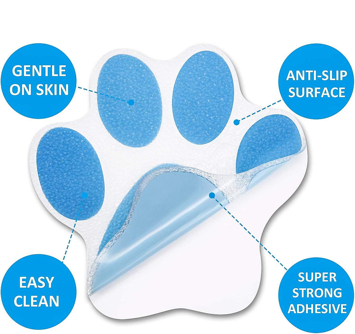 12 Pcs Non-Slip Bathtub Stickers Blue I732484