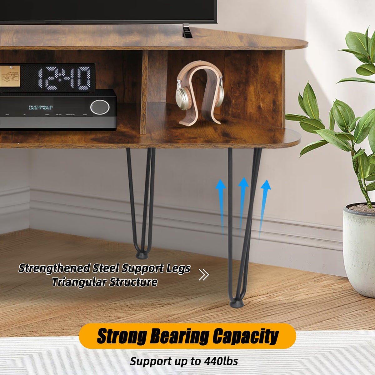 Corner TV Stand with Storage T260193