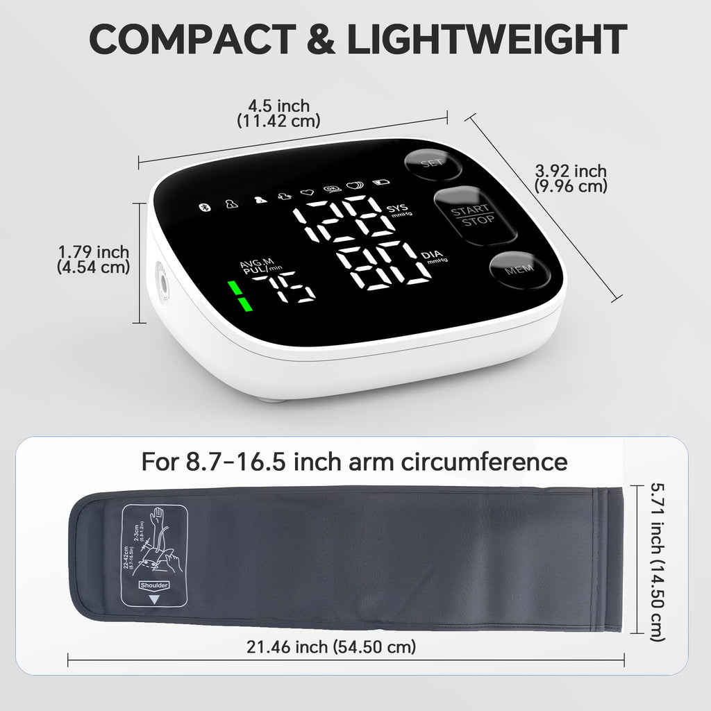 Blood Pressure Monitor Bluetooth Upper Arm T4275