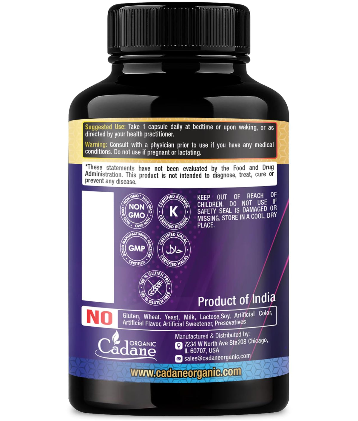 Maca Root Ashwagandha Panax Ginseng Supplement 90 Capsules T2874