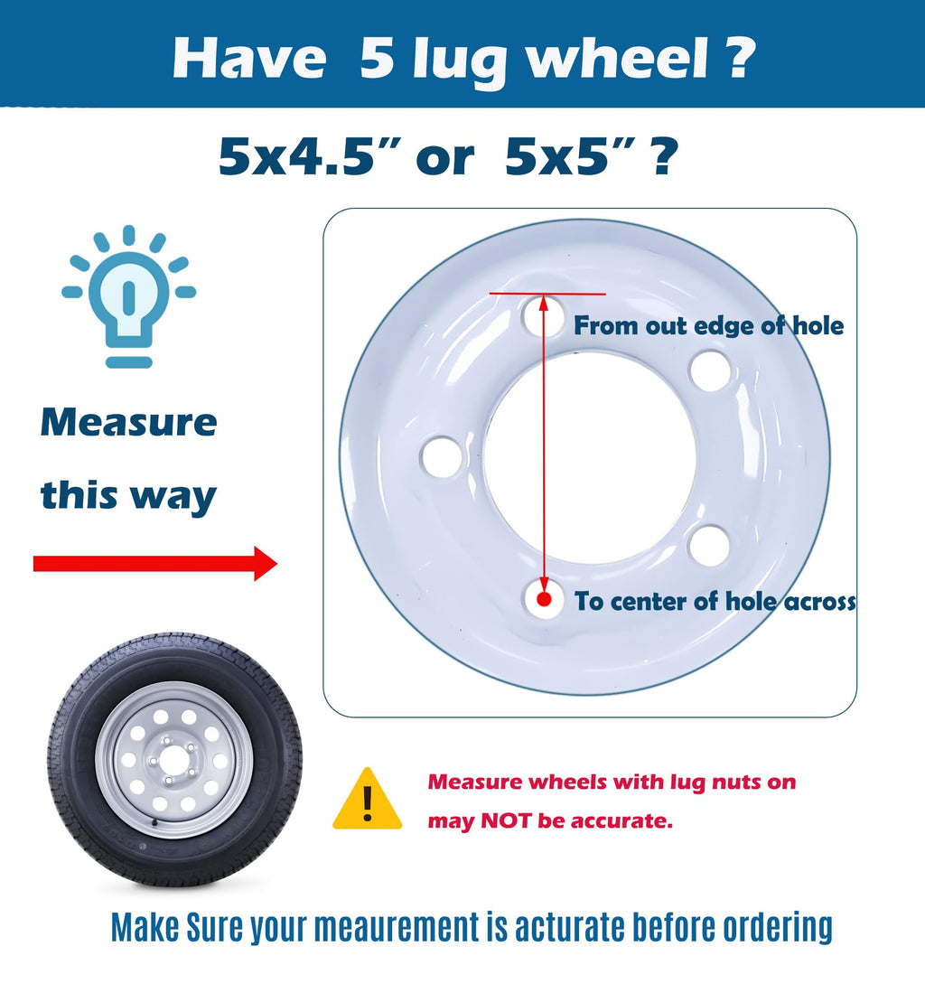 Trailer Tire Wheel ST205/75R15 8-Ply Silver Mod Rim O226
