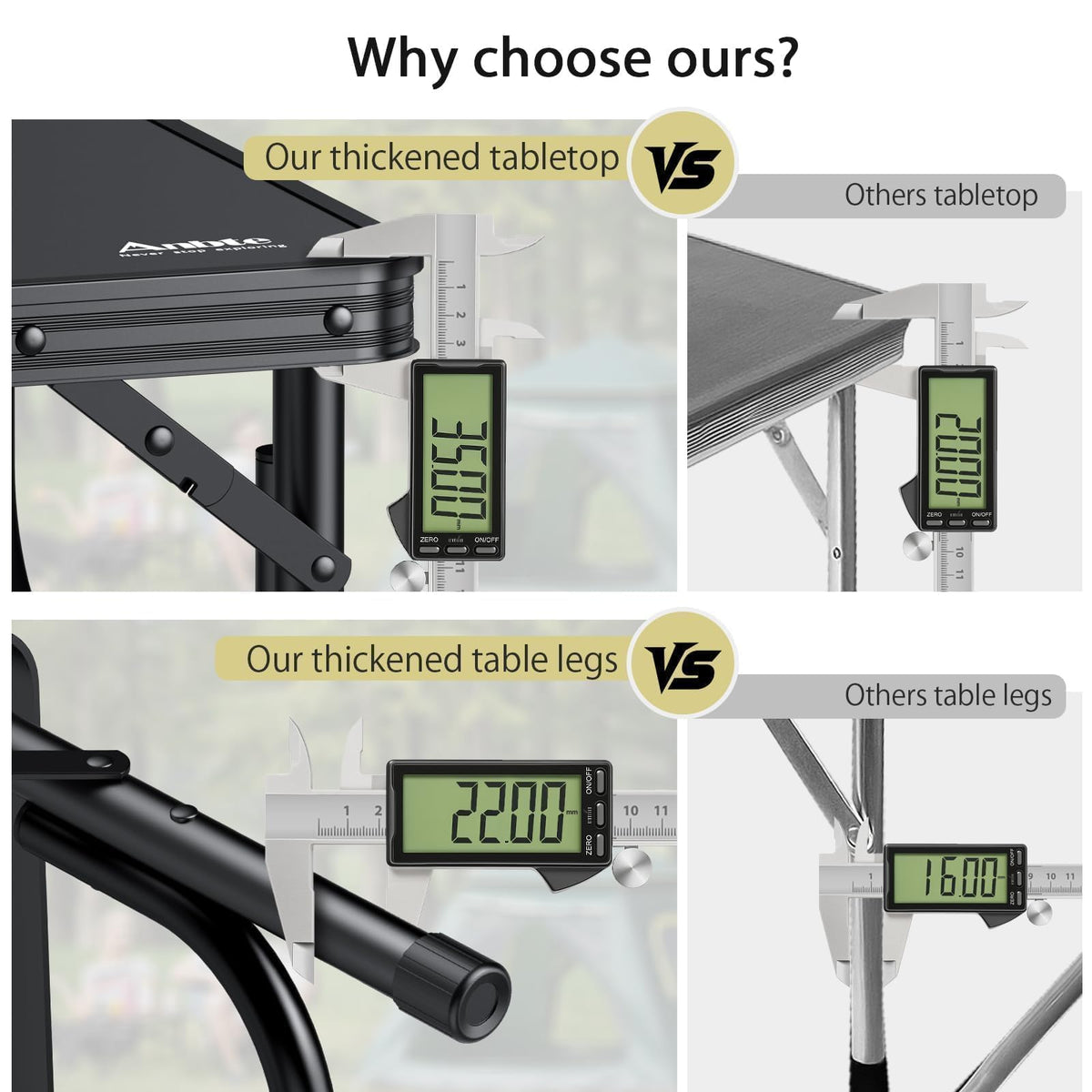 Black Folding Picnic Table V101518