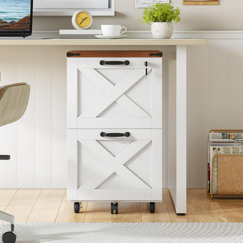 2 Drawer Locking Wood File Cabinet U74327