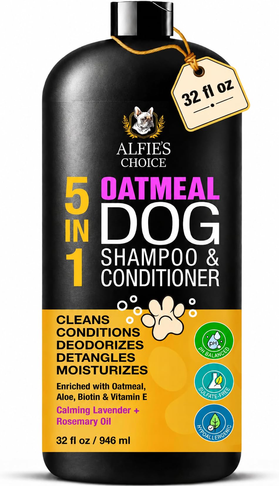 Oatmeal Dog Shampoo and Conditioner with Aloe 32 fl oz W762660