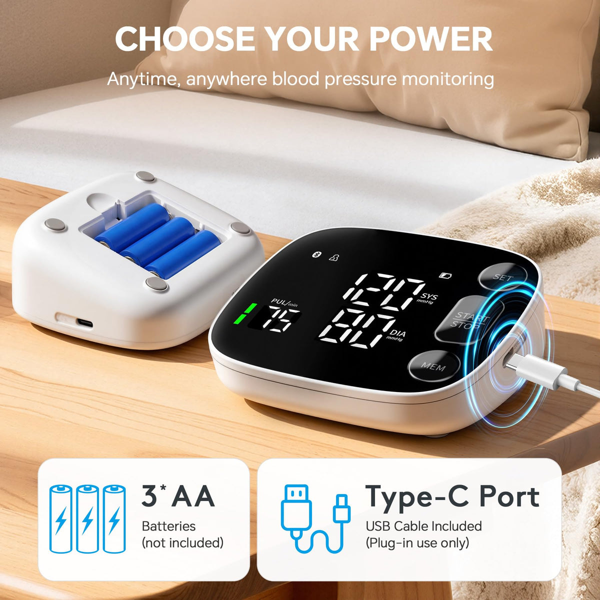 Blood Pressure Monitor Bluetooth Upper Arm T4275