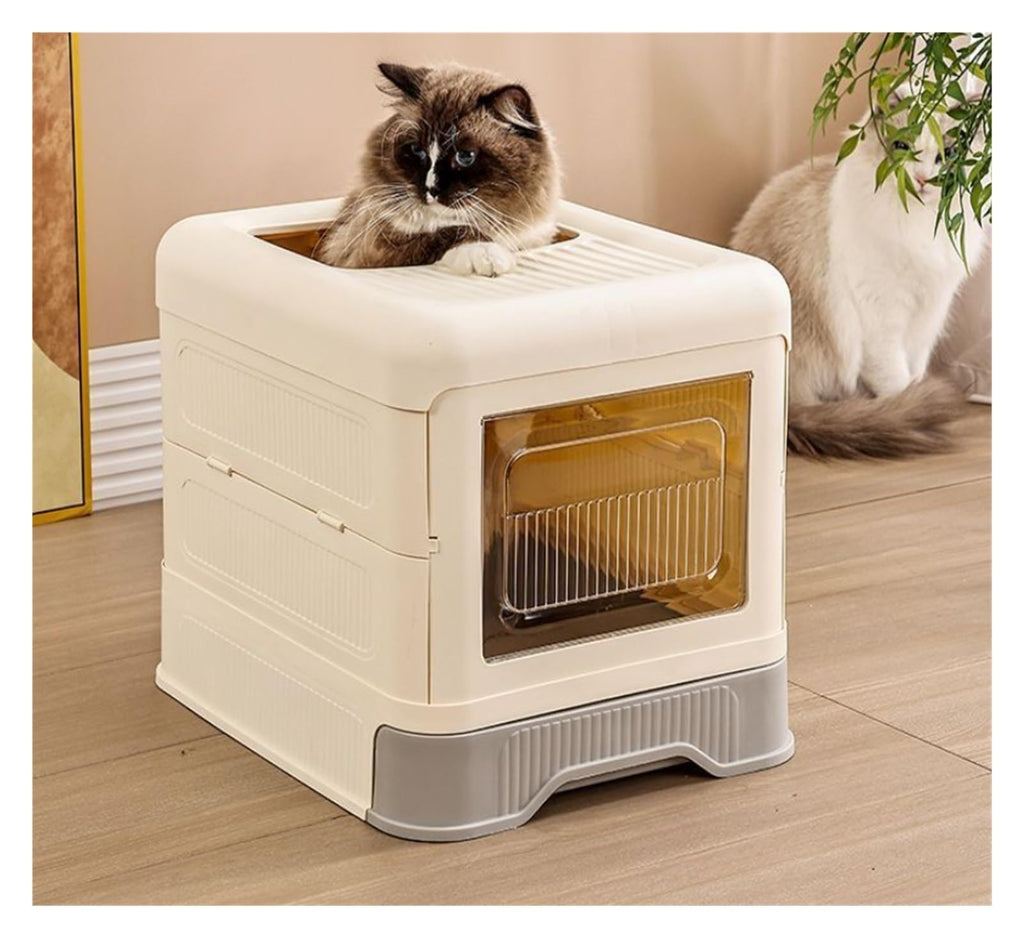 Fully Enclosed Cat Litter Box with Lid and Drawer G87278