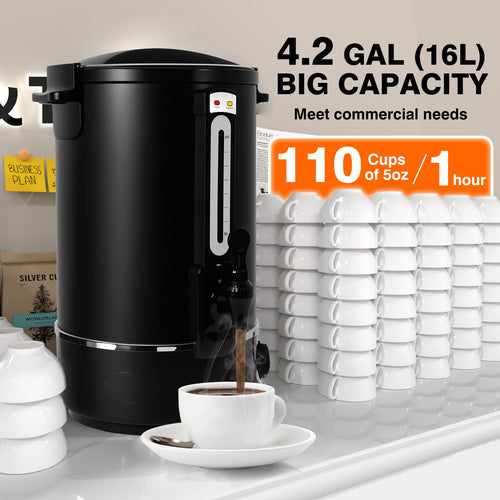 110-Cup Stainless Steel Commercial Coffee Urn V738512